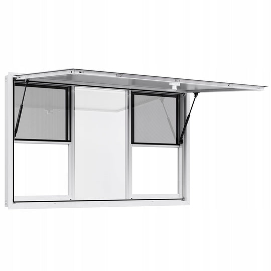 OKNO VEVOR DO PRZYCZEPY GASTRONOMICZNEJ 1524X915 MM MOCNE ALUMINIOWE