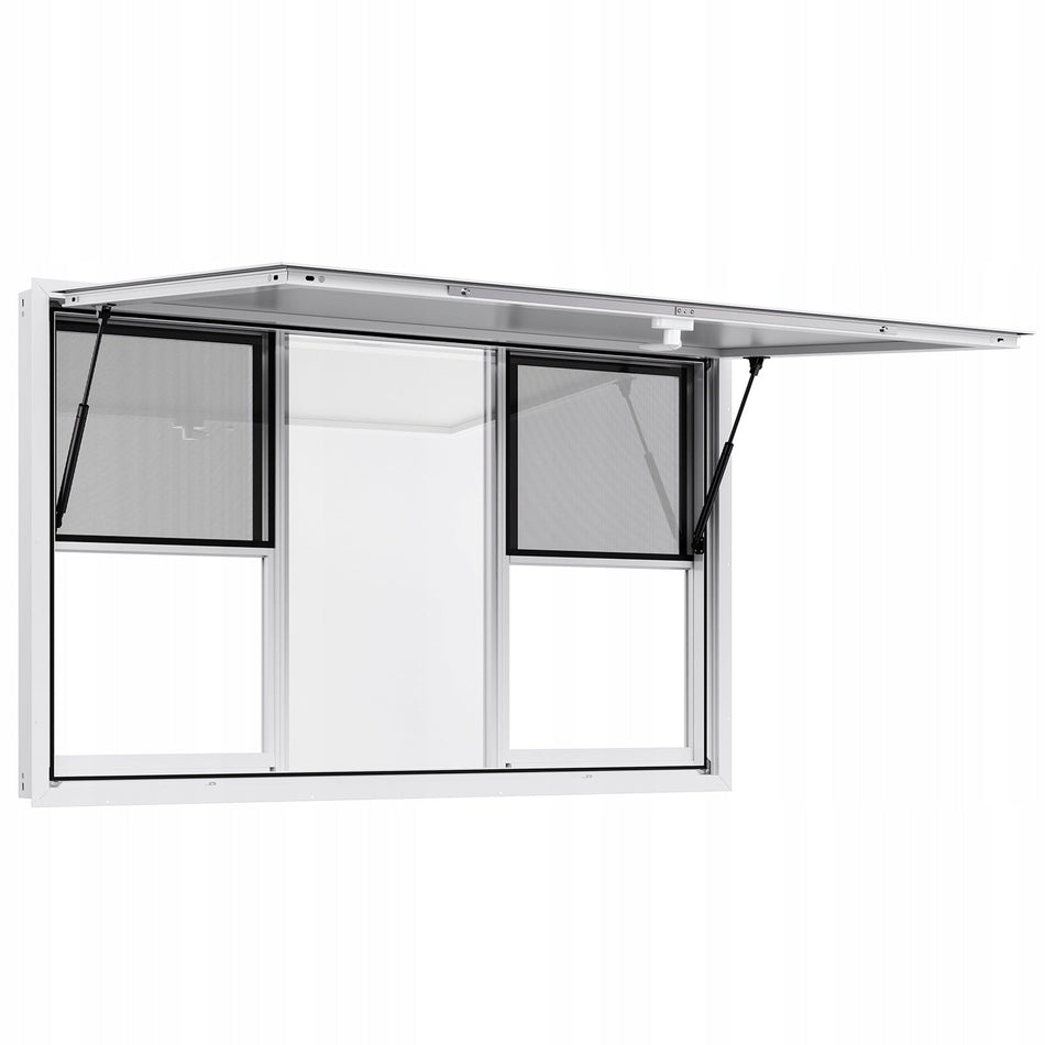 OKNO VEVOR DO PRZYCZEPY GASTRONOMICZNEJ 1524X915 MM MOCNE ALUMINIOWE