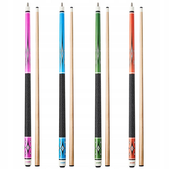 ZESTAW 4 KIJÓW BILARDOWYCH VEVOR 1473MM DREWNO KLONOWE 510-595G PREMIUM