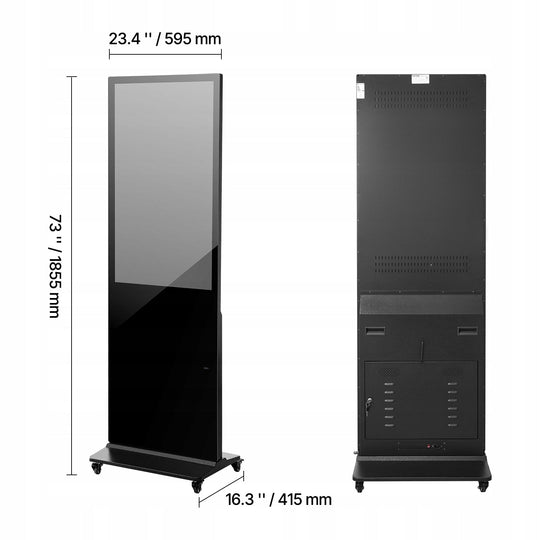 CYFROWY WYŚWIETLACZ REKLAMOWY VEVOR 43 2K LCD TOUCHSCREEN WIFI HDMI USB