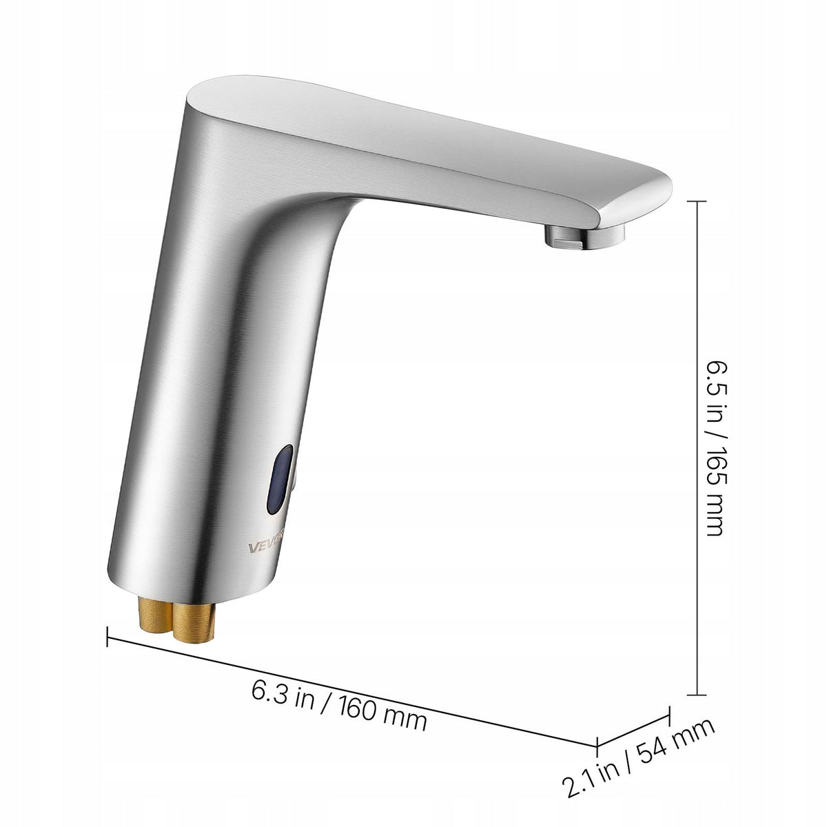 BATERIA UMYWALKOWA BEZDOTYKOWA VEVOR L AUTOMATYCZNA MOCNA BRUSHED NICKEL