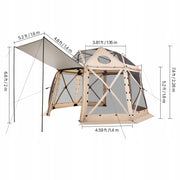 VEVOR PAWILON ROZKŁADANY 3 6X3 6M 13-STRONNY SFERYCZNY NAMIOT PREMIUM