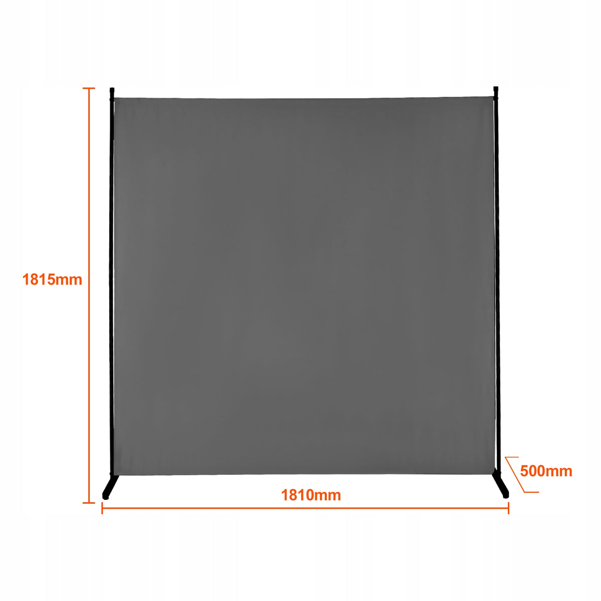 VEVOR ŚCIANA DZIAŁOWA 1 PANEL 180 CM SZARA SOLIDNA RAMA OXFORD