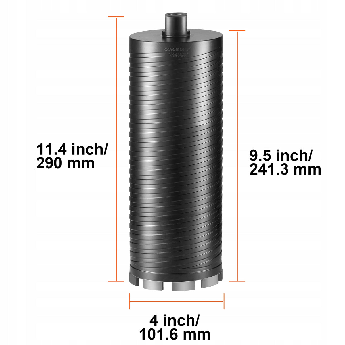 WIERTŁO RDZENIOWE VEVOR DIAMENTOWE 101 6 MM NA MOKRO I NA SUCHO ZESTAW