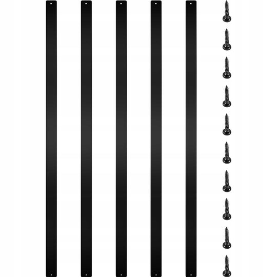 BALUSTRADY TARASOWE VEVOR 76 SZT METALOWE TRALKI ALUMINIUM CZARNE MOCNE