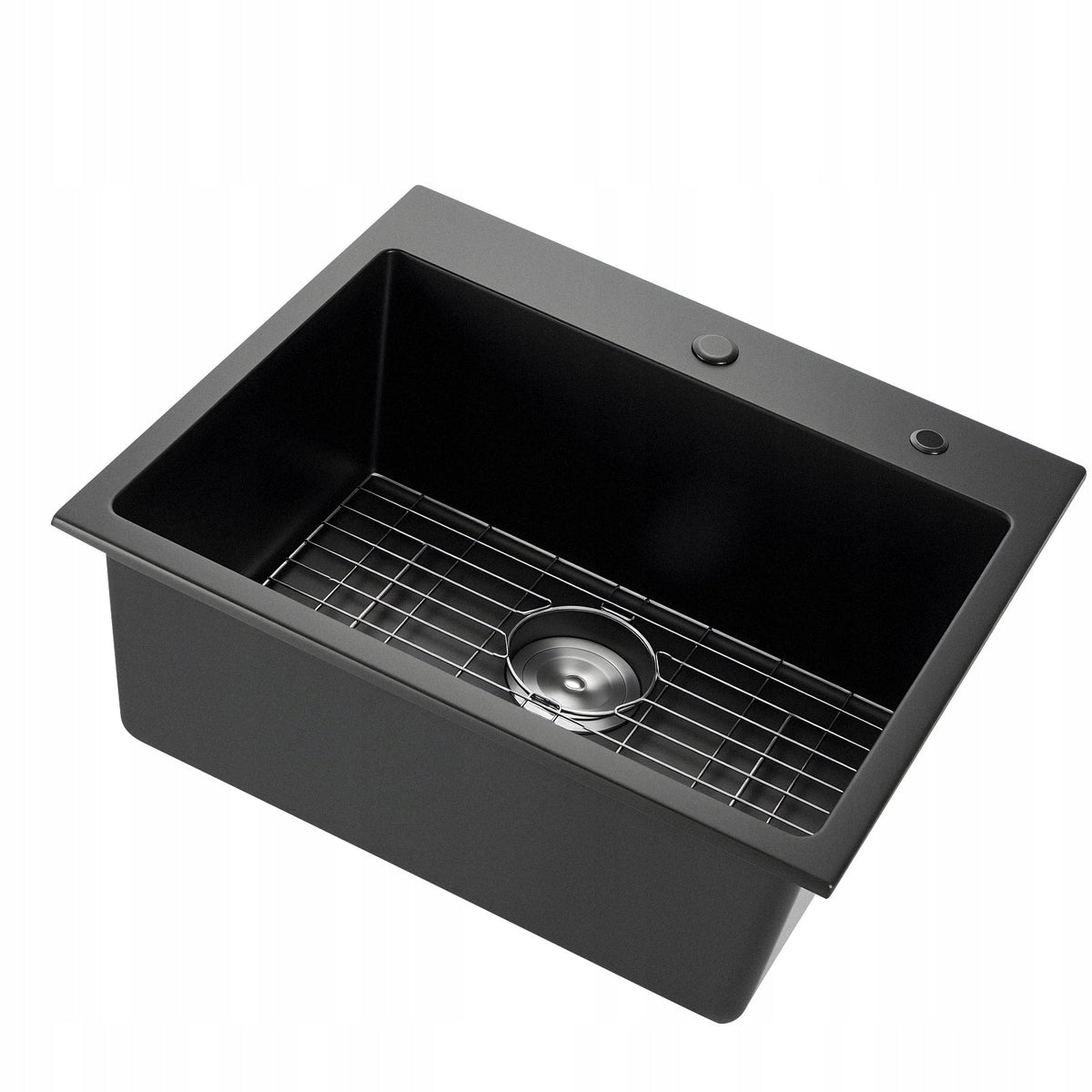 ZLEW KUCHENNY GRANITOWY VEVOR 635X559X254 MM CZARNY NABLATOWY SOLIDNY