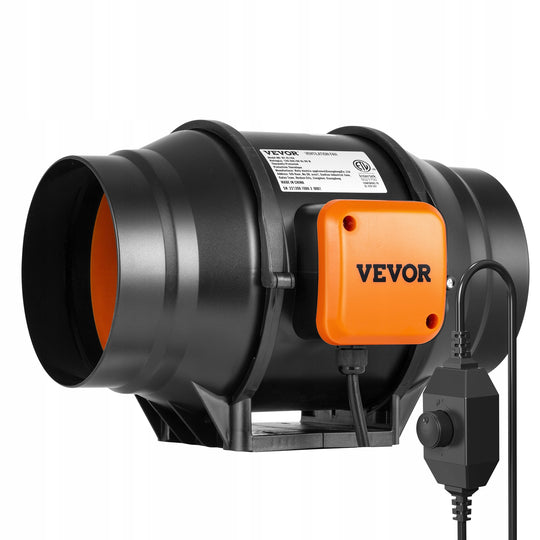 WENTYLATOR KANAŁOWY VEVOR 60W 400CFM MOCNY CICHY REGULOWANY SILNIK