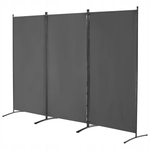 VEVOR ŚCIANA DZIAŁOWA 3-PANELOWA SKŁADANA 260X184X52 CM MOCNA SZARA