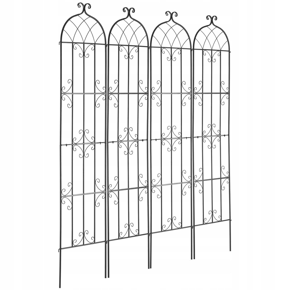 VEVOR PODPORA DO ROŚLIN PNĄCYCH 4 METALOWE KRATKI 51X220 CM SOLIDNA