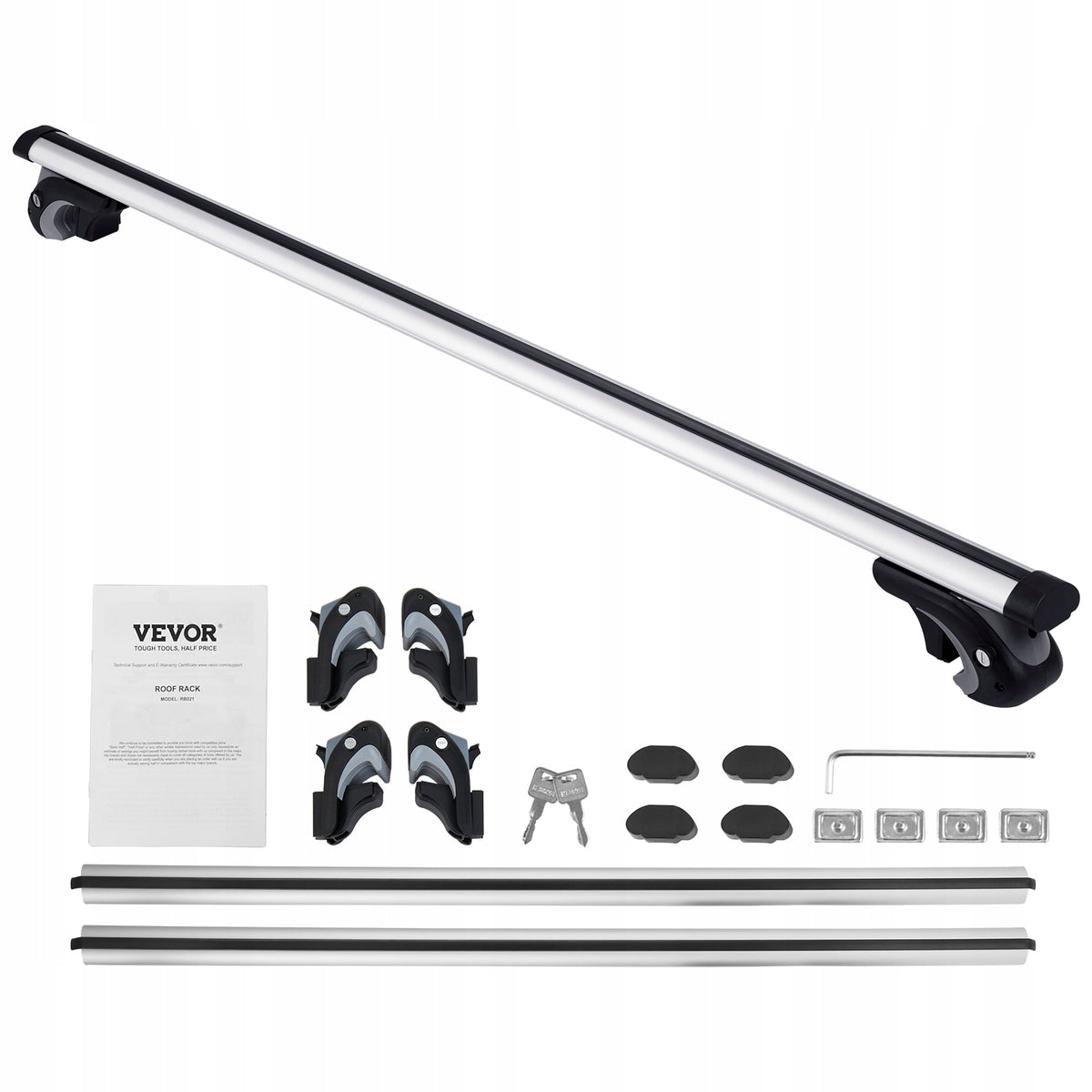 VEVOR UNIWERSALNY ALUMINIOWY BAGAŻNIK DACHOWY 135CM NOŚNOŚĆ 90KG ZAMEK