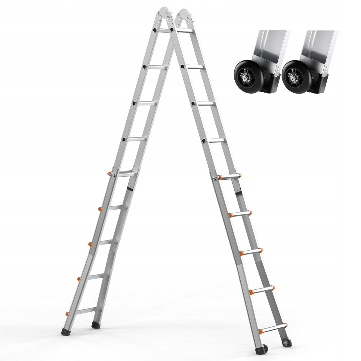 PROFESJONALNA DRABINA TELESKOPOWA VEVOR A FRAME ALUMINIOWA 6M 150KG