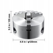 UCHWYT TOKARSKI VEVOR K11-125 125 MM TRÓJSZCZĘKOWY SAMOCENTRUJĄCY HT300