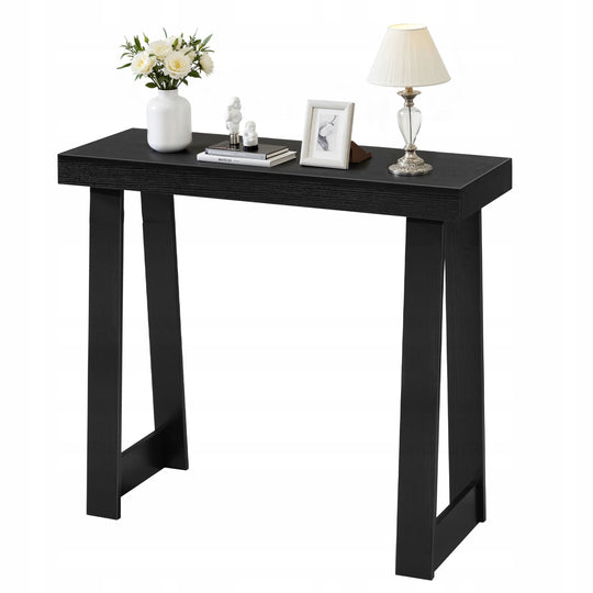 VEVOR STOLIK KONSOLOWY 91.5X30.5X81 CM CZARNY MOCNY WĄSKI STOLIK WEJŚCIOWY