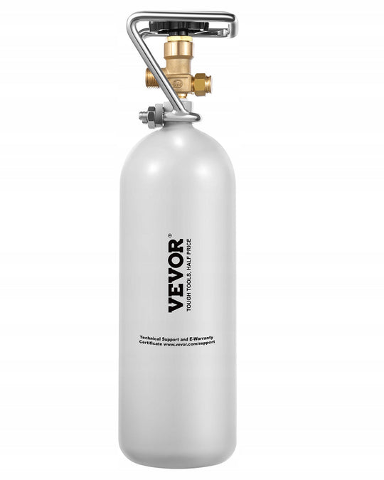BUTLA CO2 VEVOR 2 KG STAL STOPOWA SZARA ZAWÓR MOSIĘŻNY NAJLEPSZA
