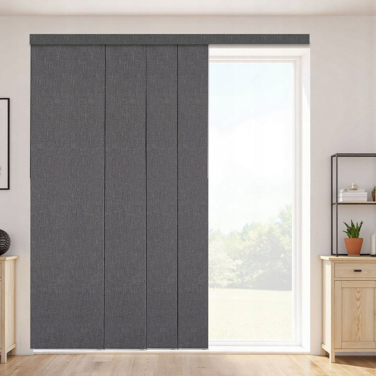 ZASŁONY ZACIEMNIAJĄCE VEVOR ROZSUWANA SZYNA 116-218 CM 4 PANELE MOCNE