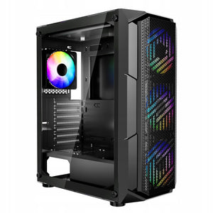 VEVOR OBUDOWA DO GIER PC MID TOWER SZKŁO HARTOWANE 4X ARGB USB 3.0