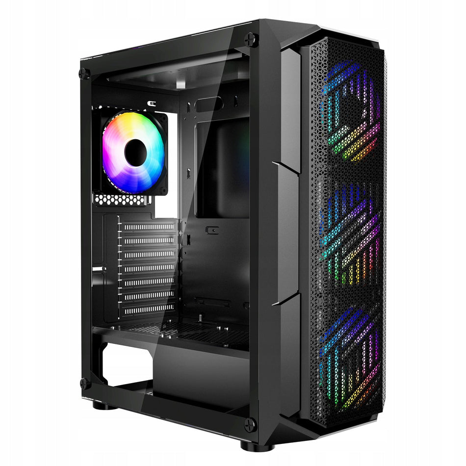VEVOR OBUDOWA DO GIER PC MID TOWER SZKŁO HARTOWANE 4X ARGB USB 3.0