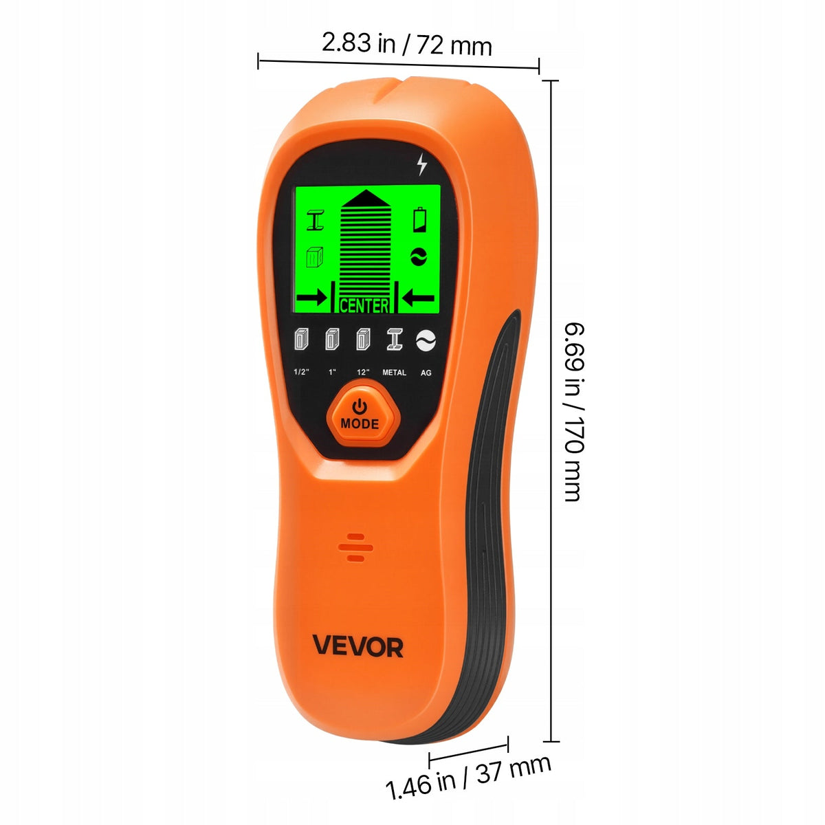 VEVOR WYKRYWACZ KOŁKÓW SKANER ŚCIENNY ELEKTRONICZNY DETEKTOR 5W1 PREMIUM