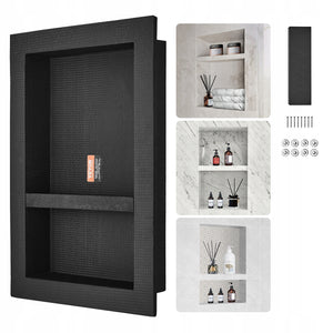 NISZA ŚCIENNA VEVOR 10X40 64X60 96 CM DWUWARSTWOWA WODOODPORNA CZARNA