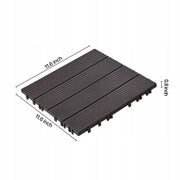 PŁYTKI TARASOWE VEVOR 10 SZT 30X30 CM WODOODPORNE ANTYPOŚLIZGOWE MOCNE