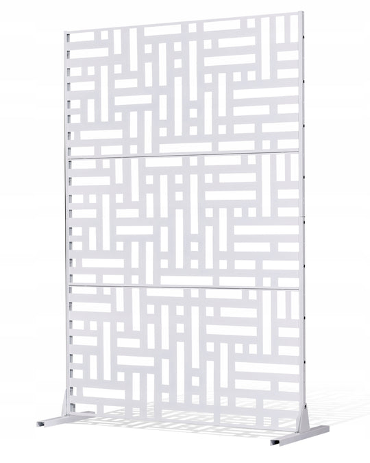 VEVOR SCREEN 120X50.8X193 CM WOLNOSTOJĄCA ŚCIANKA DZIAŁOWA METALOWA BIAŁA
