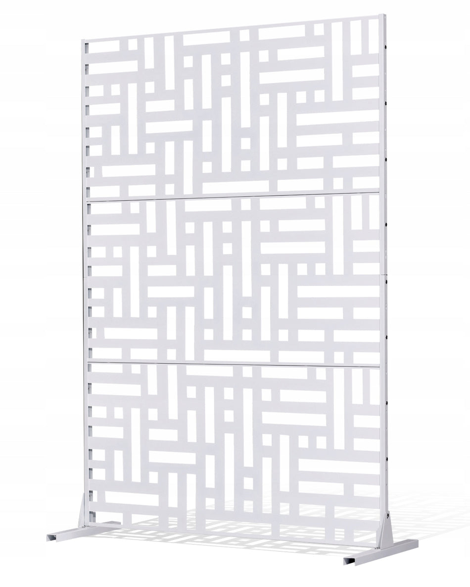 VEVOR SCREEN 120X50.8X193 CM WOLNOSTOJĄCA ŚCIANKA DZIAŁOWA METALOWA BIAŁA