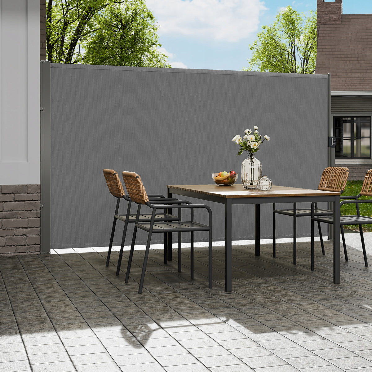MARKIZA BOCZNA VEVOR 160X300 CM PREMIUM WODOODPORNA TKANINA POLIESTROWA