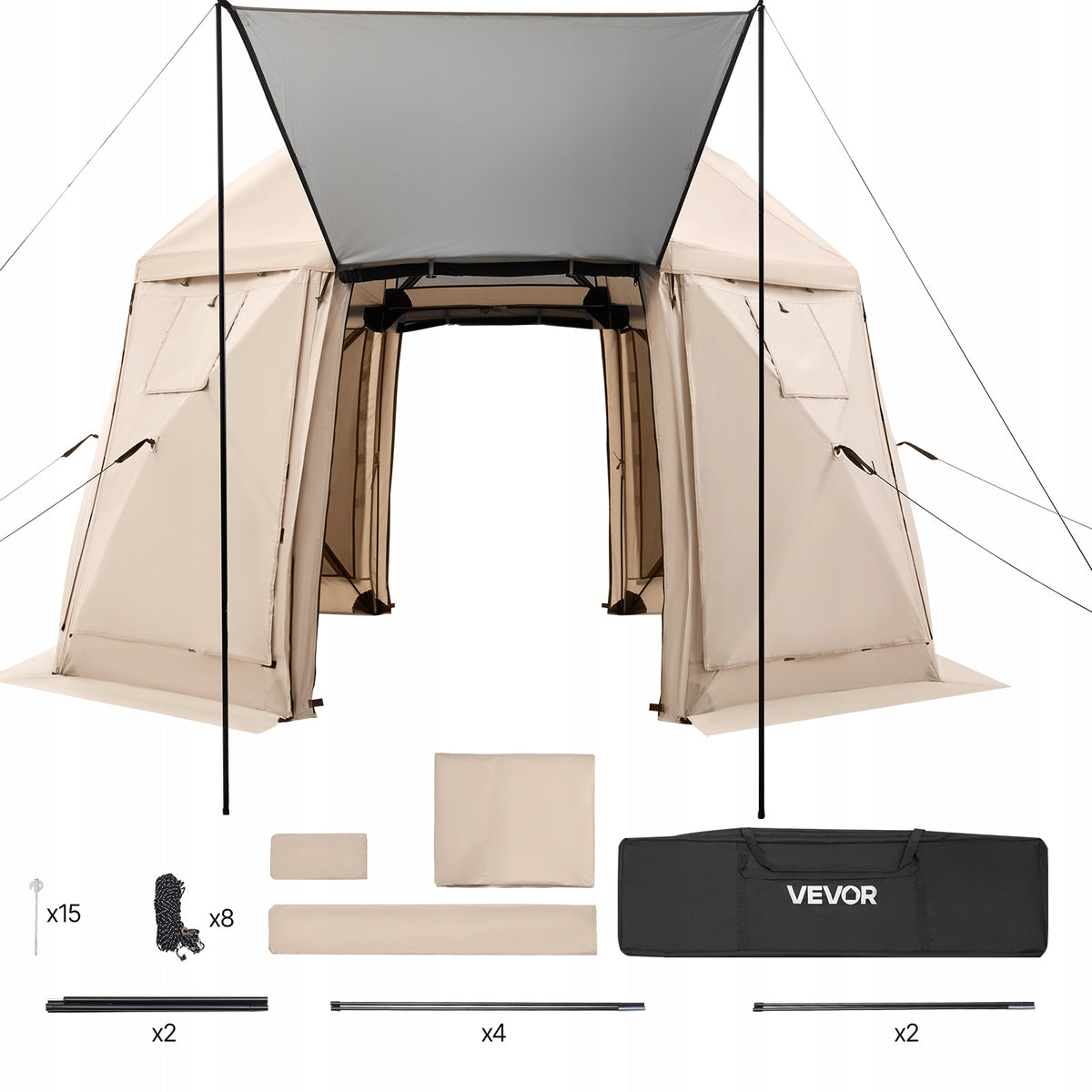 VEVOR PAWILON ROZKŁADANY 3 6X3 6M 13-STRONNY SFERYCZNY NAMIOT PREMIUM