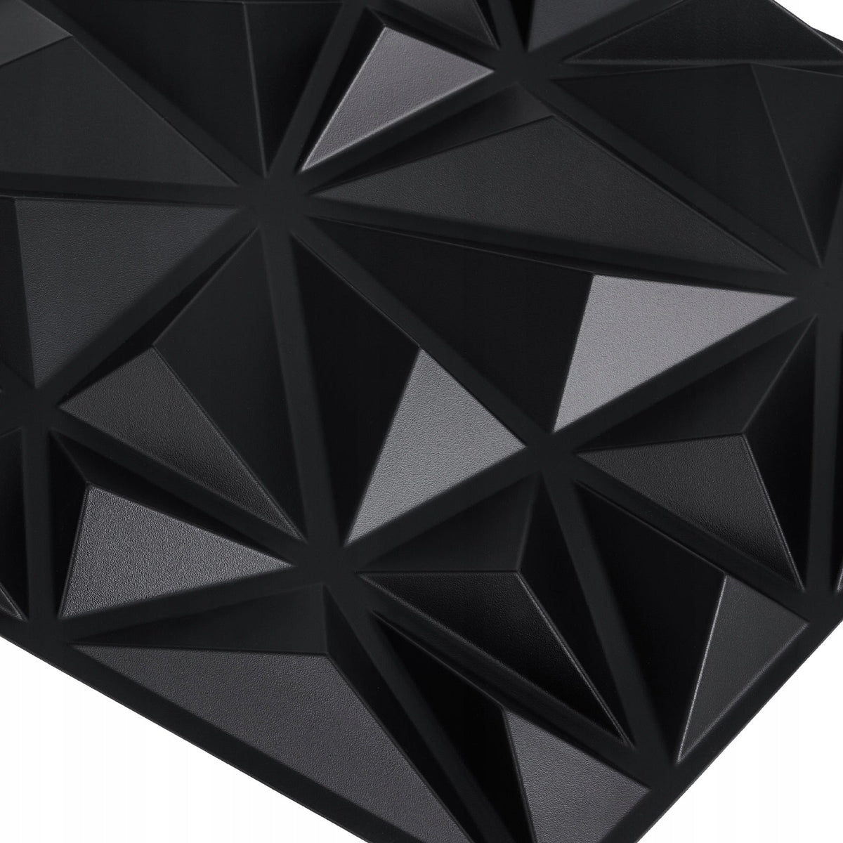 PANELE ŚCIENNE VEVOR 3D 33 SZT 30X30 CM PVC DIAMENT MATOWY CZARNY PREMIUM