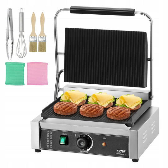 PROFESJONALNY GRILL KONTAKTOWY VEVOR PANINI 2200W STAL NIERDZEWNA