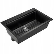 ZLEW KUCHENNY GRANITOWY VEVOR 84X56X25 CM NABLATOWY CZARNY PREMIUM