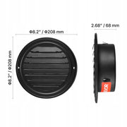 KRATKA WENTYLACYJNA VEVOR ZE STALI NIERDZEWNEJ 208X68MM CZARNA MOCNA