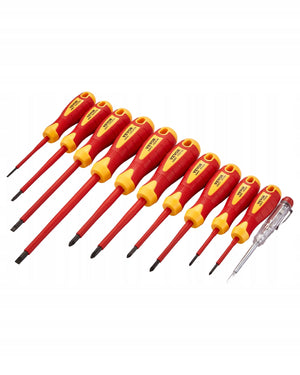 PROFESJONALNY ZESTAW 11 IZOLOWANYCH WKRĘTAKÓW VEVOR Z TESTEREM NAPIĘCIA