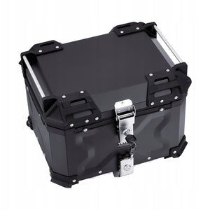VEVOR KUFER MOTOCYKLOWY GÓRNY 55L ALUMINIUM PREMIUM WODOODPORNY Z PLECEM
