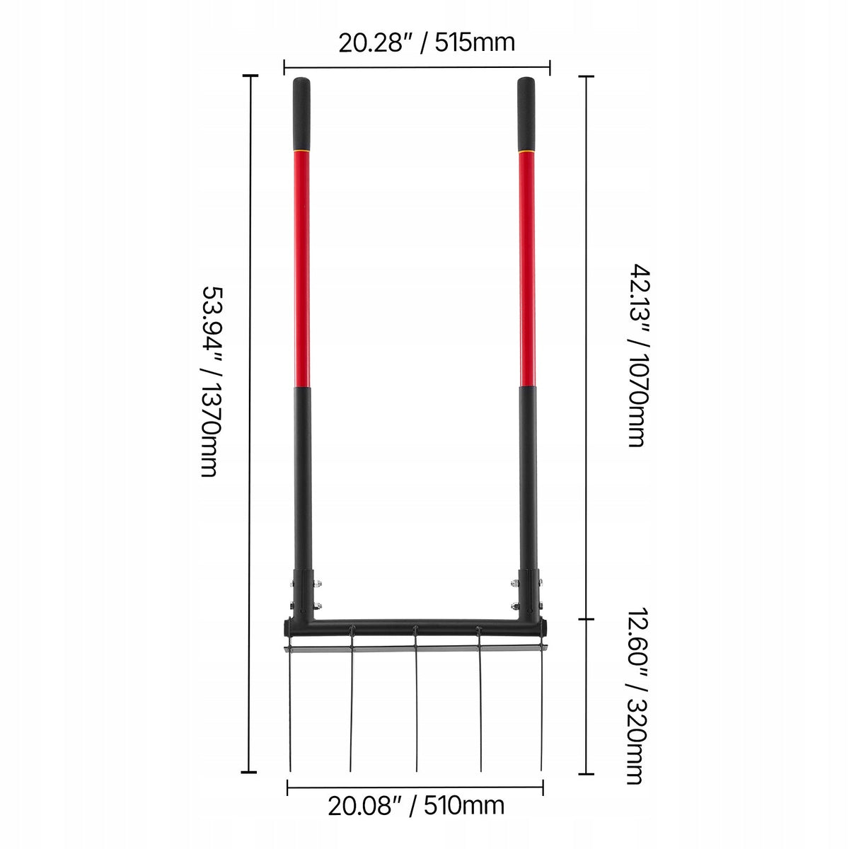 PROFESJONALNE WIDŁY VEVOR BROADFORK 5-ZĘBOWE 137 CM MOCNE I TRWAŁE