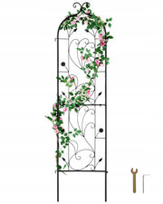 SOLIDNA METALOWA KRATKA VEVOR 38X152 CM NA ROŚLINY PNĄCE CZARNA PREMIUM