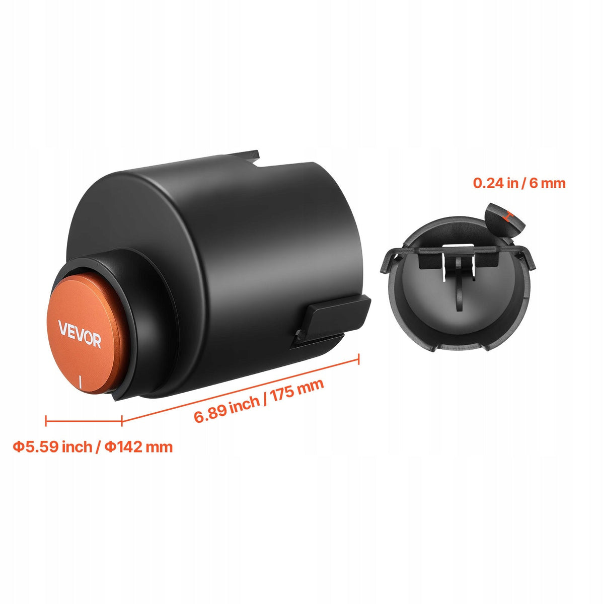 SOLIDNA BLOKADA PRZYCZEPY VEVOR 58.7 MM STAL WĘGLOWA ANTYKOROZYJNA 3 KLUCZE
