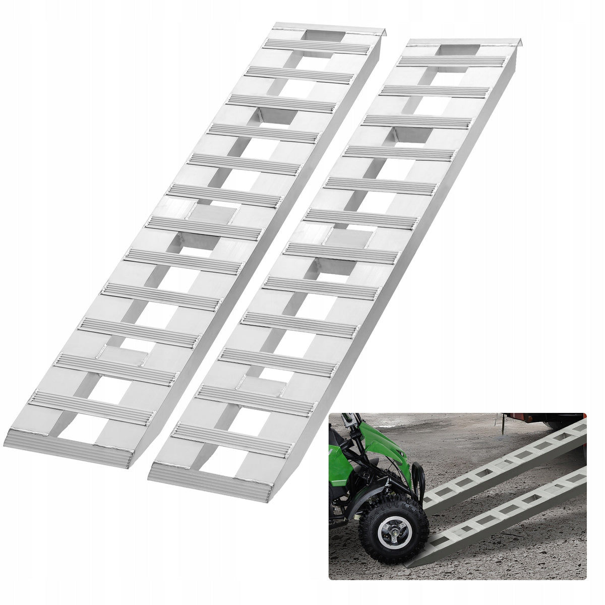 RAMPA ZAŁADUNKOWA VEVOR 2721 KG 2 SZT ALUMINIOWA SZEROKA SZYNA