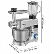 VEVOR PROFESJONALNY ROBOT KUCHENNY 1500W 6 POZIOMÓW 5.7L MOCNY