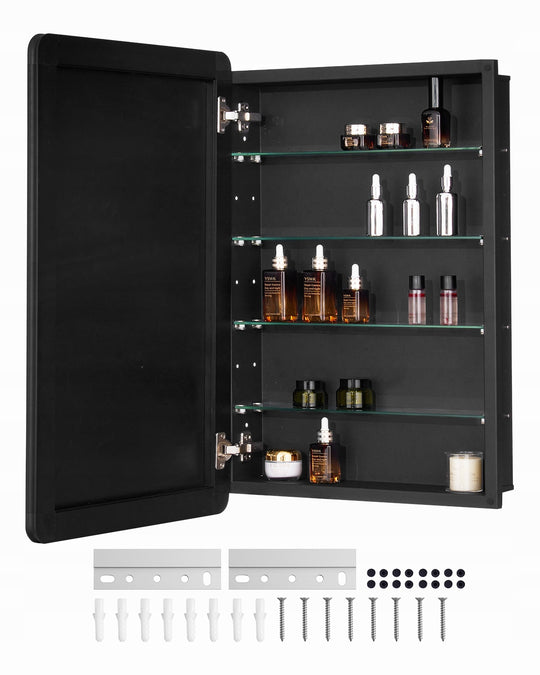 PROFESJONALNA SZAFKA NA LEKI VEVOR Z LUSTREM 508X126X762 MM 4 PÓŁKI STAL