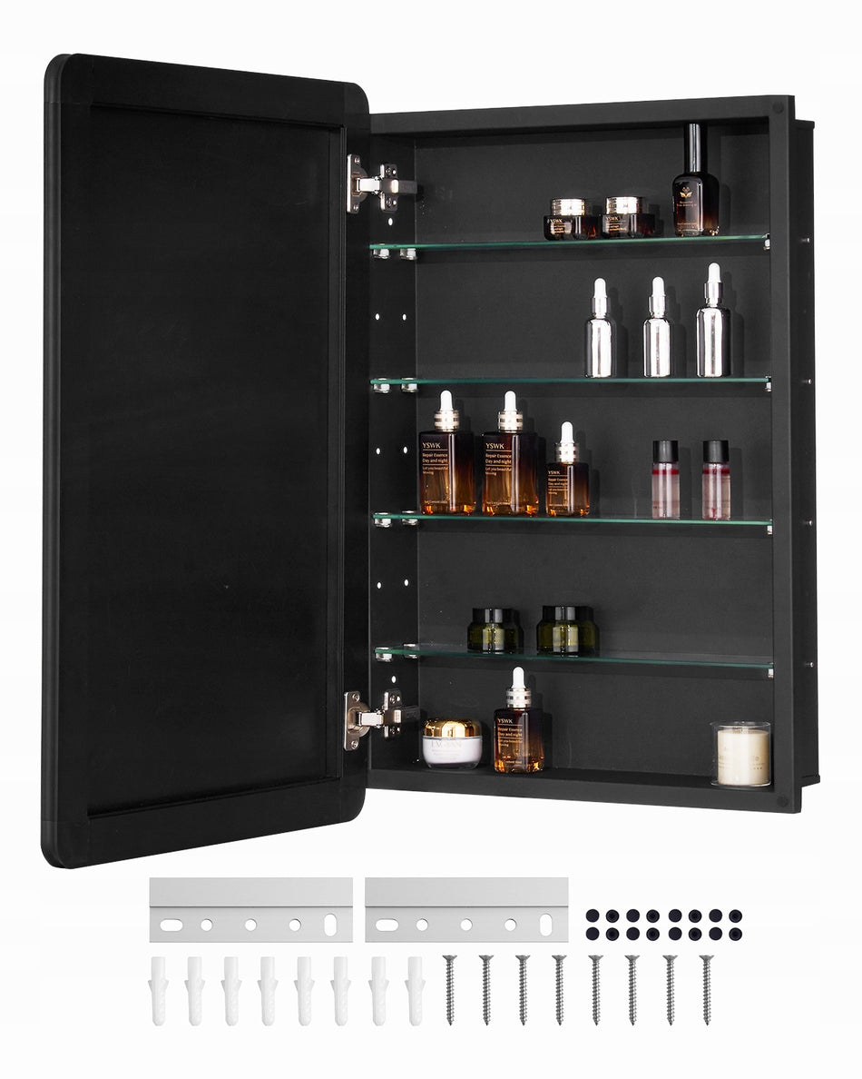 PROFESJONALNA SZAFKA NA LEKI VEVOR Z LUSTREM 508X126X762 MM 4 PÓŁKI STAL