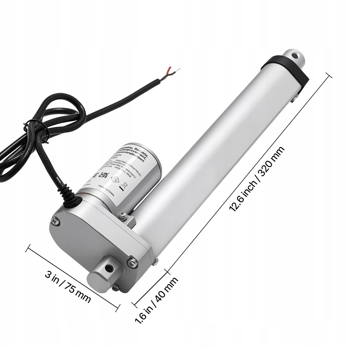 MOCNY NAPĘD LINIOWY VEVOR 12 V 203 2 MM 15 MM S IP54 SILNIK LINIOWY PREMIUM