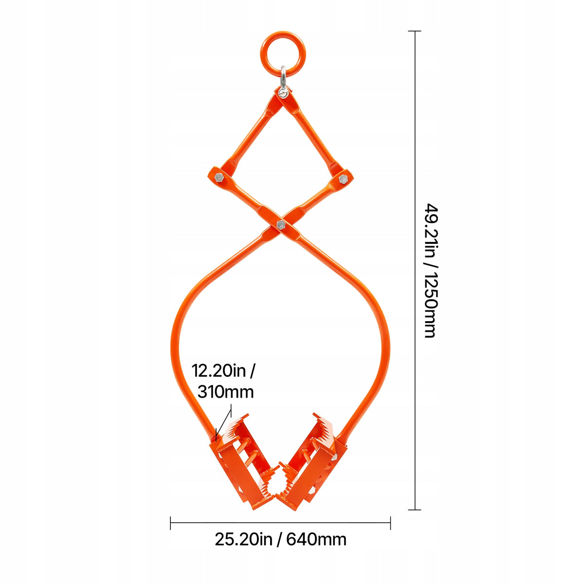 CHWYTAK LEŚNY VEVOR 609 MM 2 PAZURY MOCNY CHWYTAK PODNOSZĄCY 500 KG