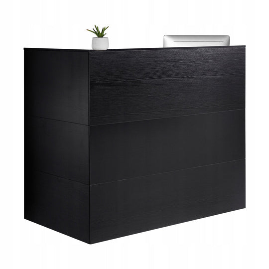 STÓŁ RECEPCYJNY VEVOR LADA RECEPCYJNA L KSZTAŁT SZUFLADY STORAGE CZARNY