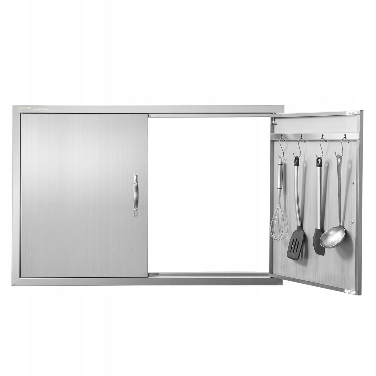 DRZWI DOSTĘPOWE DO GRILLA VEVOR 990X660 MM PODWÓJNE STAL NIERDZEWNA PREMIUM