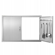DRZWI DOSTĘPOWE DO GRILLA VEVOR 990X660 MM PODWÓJNE STAL NIERDZEWNA PREMIUM