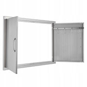 DRZWI DOSTĘPOWE DO GRILLA VEVOR 990X660 MM PODWÓJNE STAL NIERDZEWNA PREMIUM