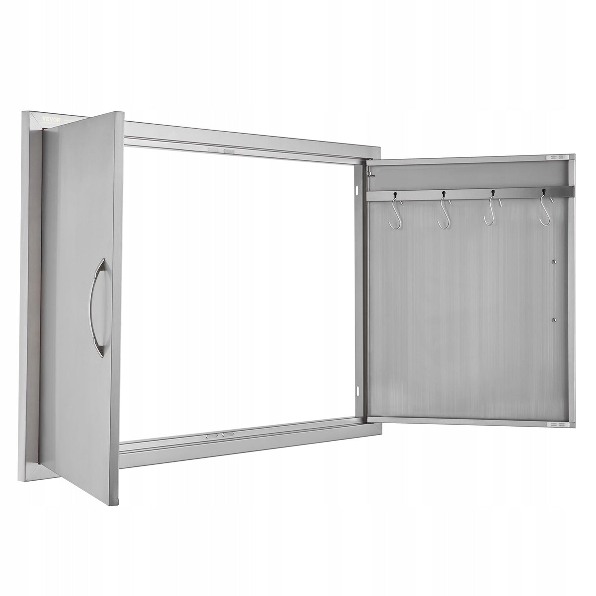 DRZWI DOSTĘPOWE DO GRILLA VEVOR 990X660 MM PODWÓJNE STAL NIERDZEWNA PREMIUM