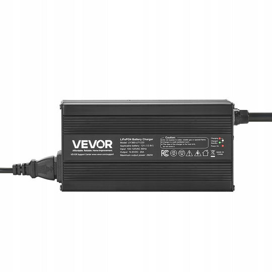 VEVOR ŁADOWARKA AKUMULATORÓW 12V 20A LI-ION LI-FEPO4 ZŁĄCZE ANDERSON LED