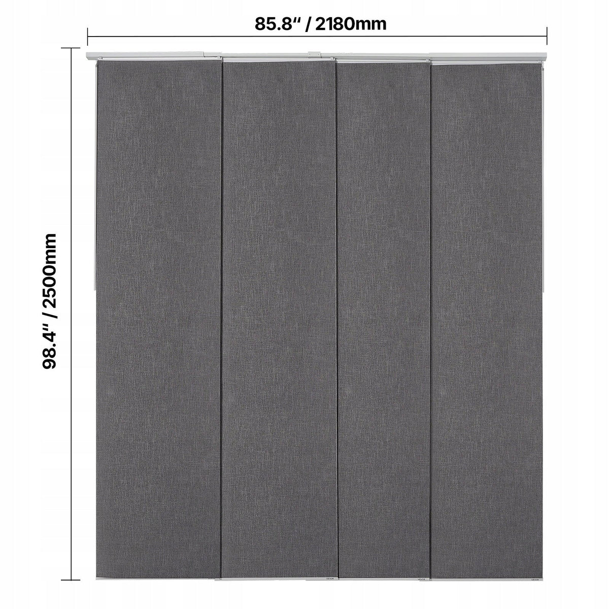 ZASŁONY ZACIEMNIAJĄCE VEVOR ROZSUWANA SZYNA 116-218 CM 4 PANELE MOCNE